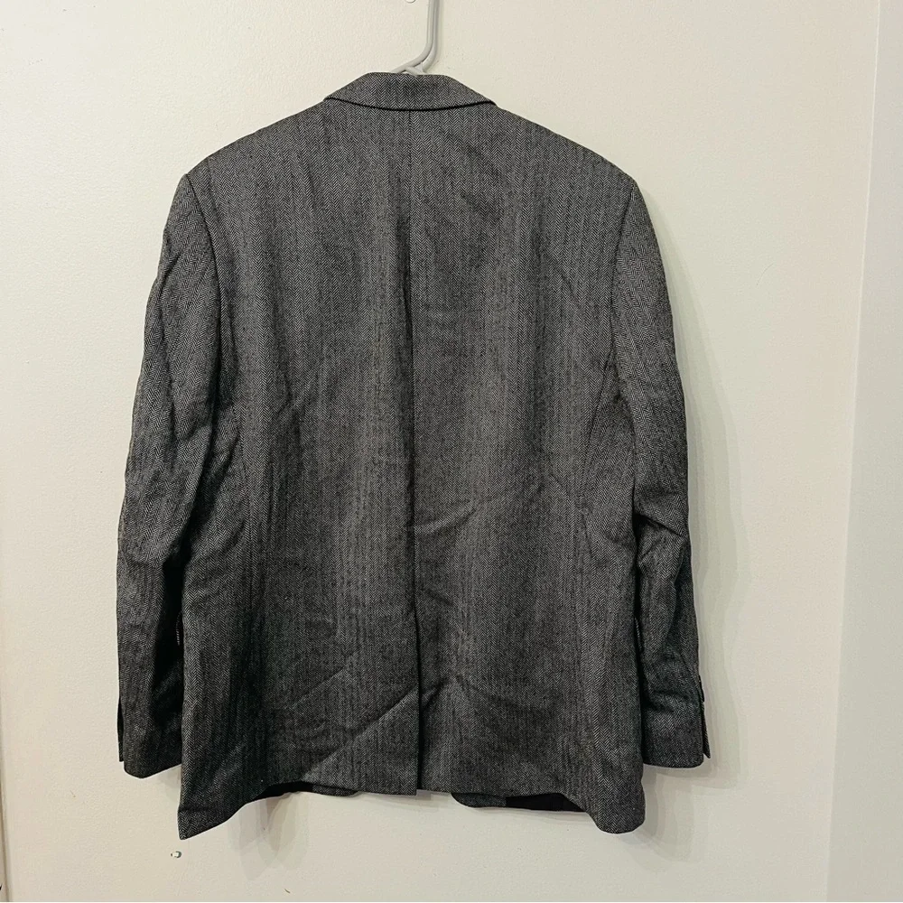 Lauren Ralph Lauren Herringbone Wool Blazer – Gray – 40R Classic Fit